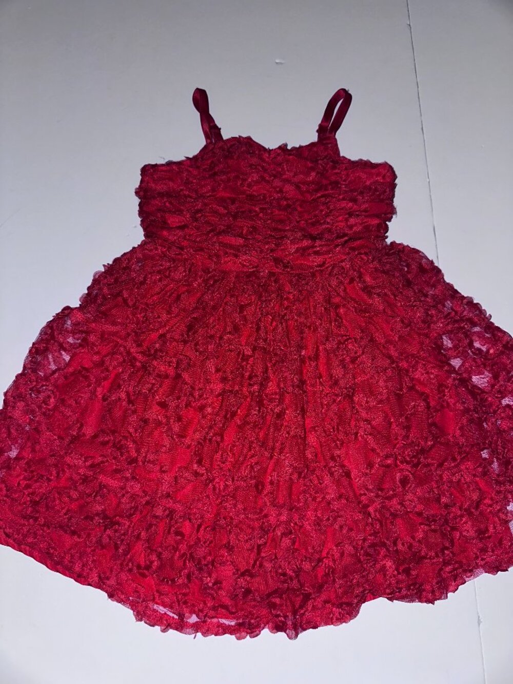 Kensie Girl red textured pattern dress size 4 sleeveless cute!